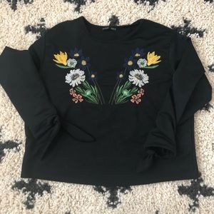 Zara embroidered top